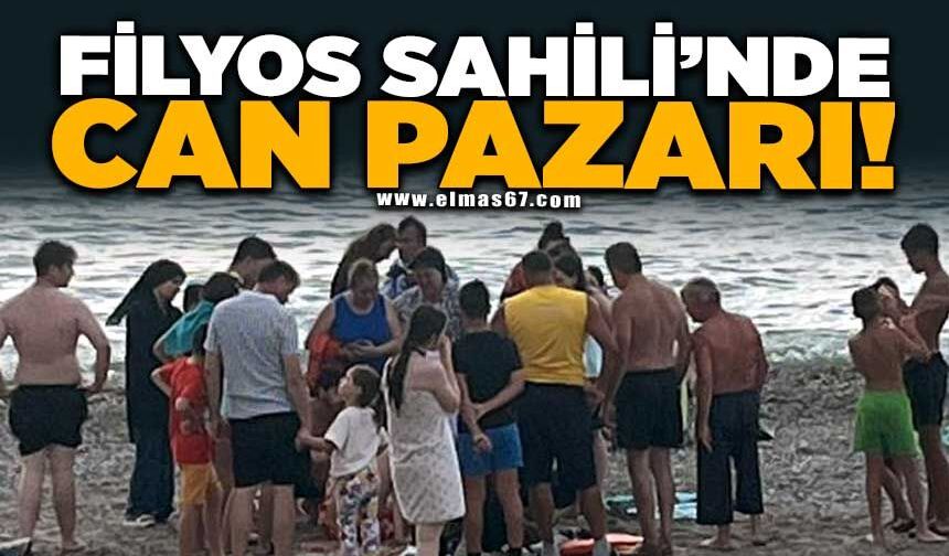 Filyos sahilinde korkutan anlar, kramp giren vatandaşı cankurtaranlar kurtardı