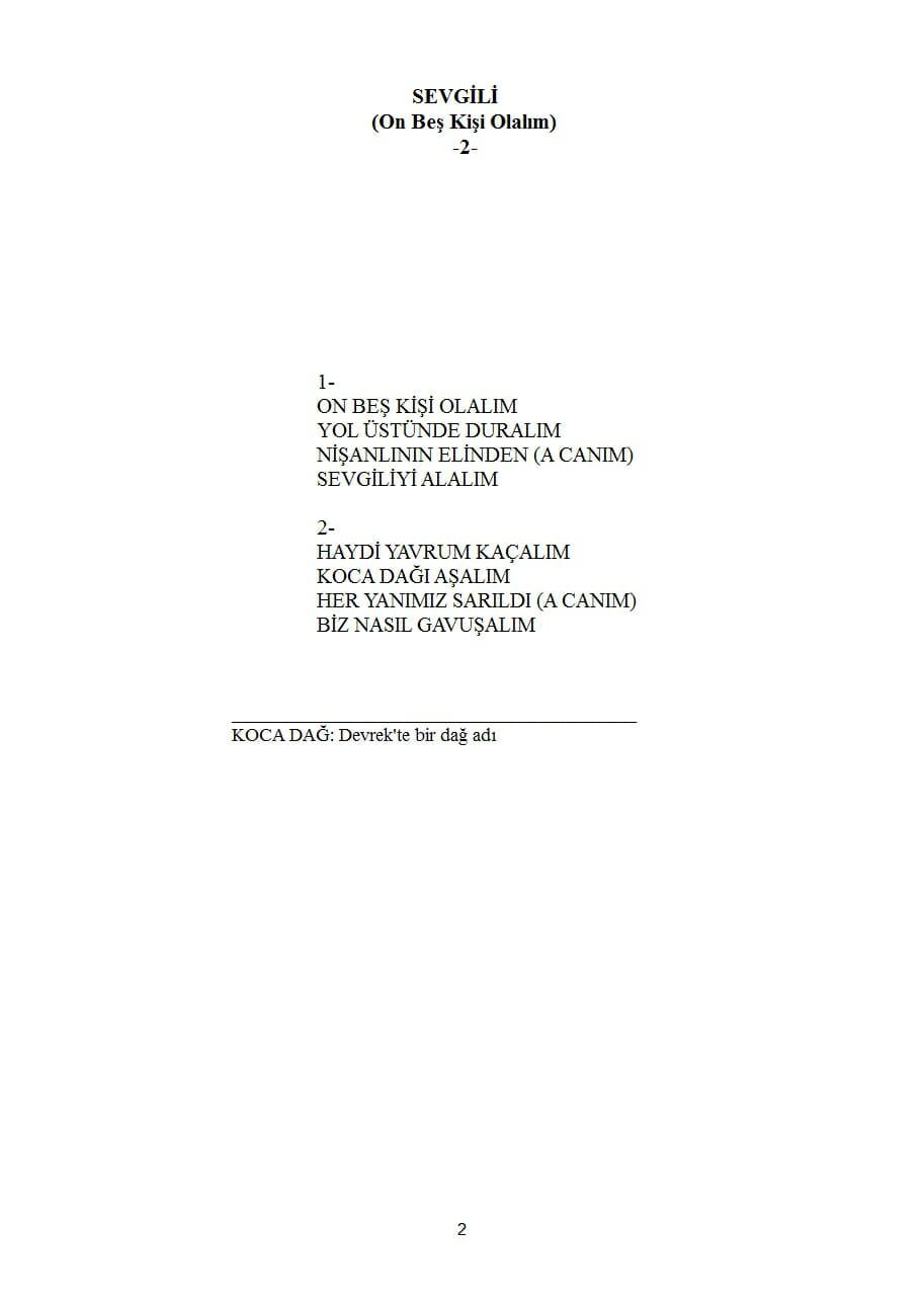 Sevgi̇li̇ (2)